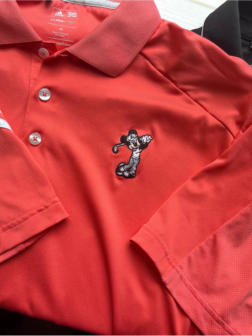 2 Mickey Mouse Adidas Men’s Medium Golf Polo’s
